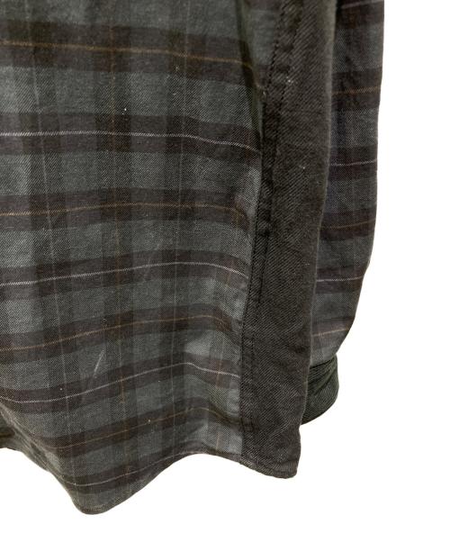 COMME des GARCONS HOMME（コムデギャルソン オム）COMME des GARCONS HOMME (コムデギャルソン オム) 切替チェックシャツ ブラック サイズ:Sの古着・服飾アイテム