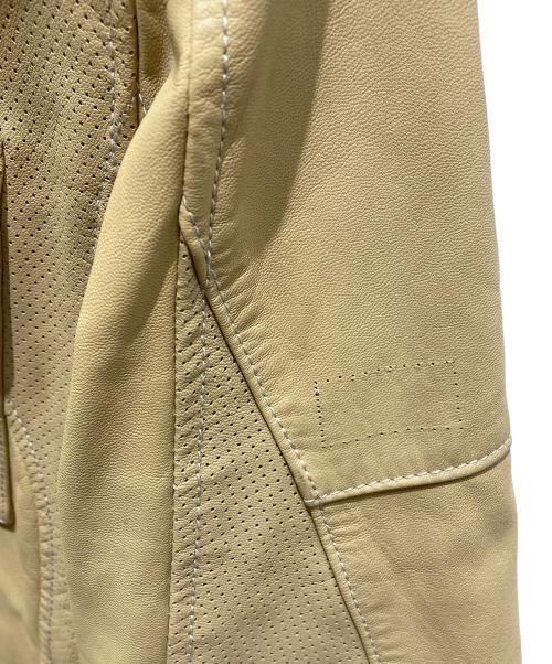 UNION JAP（ユニオンジャップ）UNION JAP (ユニオンジャップ) 山羊革ライダースジャケット ベージュ サイズ:Ｌの古着・服飾アイテム