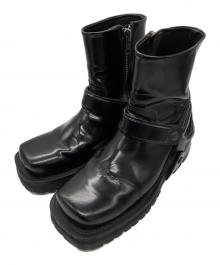 DIESEL（ディーゼル）の古着「D-Texan-Harness boots in polished leather」｜ブラック