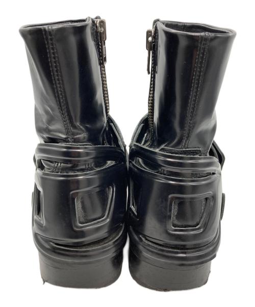 DIESEL（ディーゼル）DIESEL (ディーゼル) D-Texan-Harness boots in polished leather ブラック サイズ:41の古着・服飾アイテム