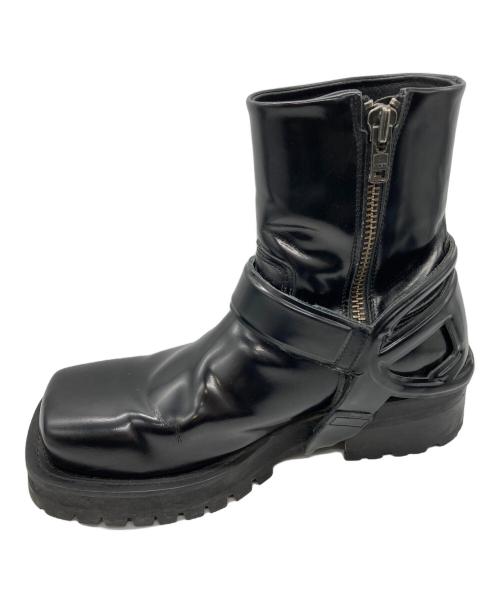 DIESEL（ディーゼル）DIESEL (ディーゼル) D-Texan-Harness boots in polished leather ブラック サイズ:41の古着・服飾アイテム