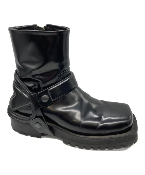 DIESEL（ディーゼル）DIESEL (ディーゼル) D-Texan-Harness boots in polished leather ブラック サイズ:41の古着・服飾アイテム