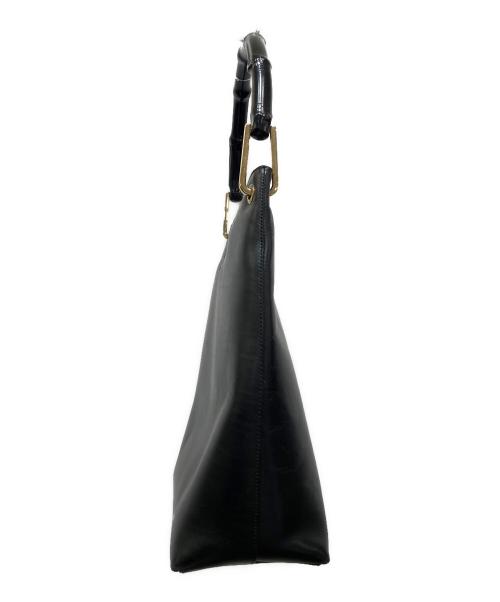 GUCCI（グッチ）GUCCI (グッチ) バンブーハンドバッグ ブラックの古着・服飾アイテム