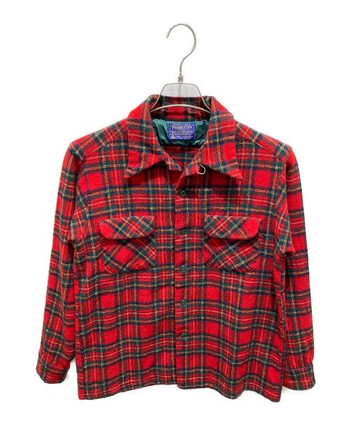 PENDLETON（ペンドルトン）PENDLETON (ペンドルトン) チェックウールシャツ レッド サイズ:Ｌの古着・服飾アイテム