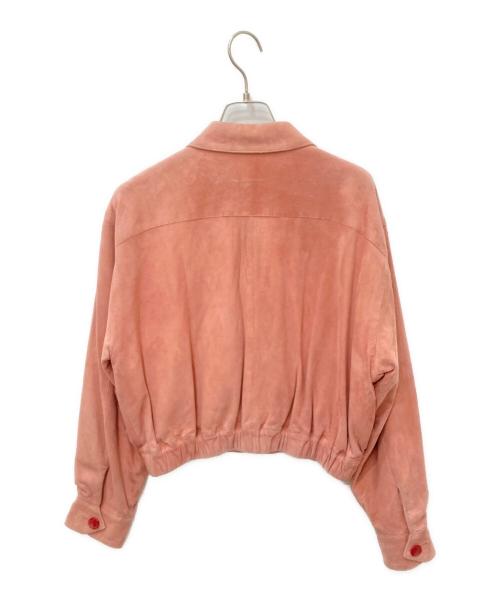 KENZO（ケンゾー）KENZO (ケンゾー) ラムレザージャケット ピンク サイズ:Mの古着・服飾アイテム