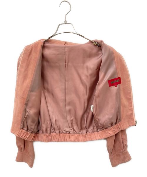 KENZO（ケンゾー）KENZO (ケンゾー) ラムレザージャケット ピンク サイズ:Mの古着・服飾アイテム