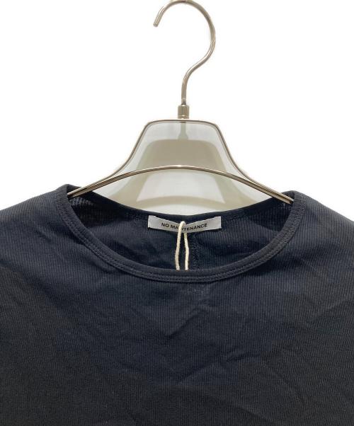 NO MAINTENANCE（ノーメンテナンス）NO MAINTENANCE (ノーメンテナンス) ORI RIBBED LONG SLEEVE ブラック サイズ:Lの古着・服飾アイテム