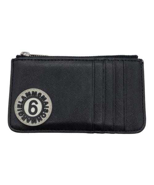 MM6 Maison Margiela（エムエムシックスメゾンマルジェラ）MM6 Maison Margiela (エムエムシックスメゾンマルジェラ) サークルロゴカードケース ブラックの古着・服飾アイテム