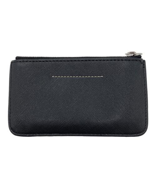 MM6 Maison Margiela（エムエムシックスメゾンマルジェラ）MM6 Maison Margiela (エムエムシックスメゾンマルジェラ) サークルロゴカードケース ブラックの古着・服飾アイテム