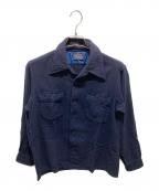PENDLETONペンドルトン）の古着「ウール開襟長袖シャツ」｜ネイビー