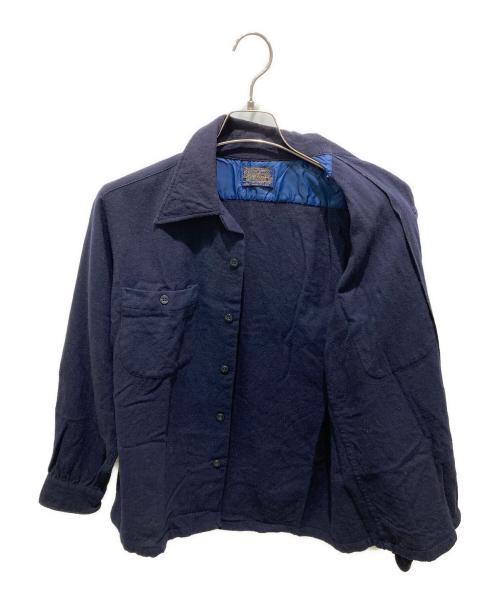 PENDLETON（ペンドルトン）PENDLETON (ペンドルトン) ウール開襟長袖シャツ ネイビー サイズ:Ｍの古着・服飾アイテム
