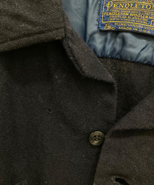 PENDLETON（ペンドルトン）PENDLETON (ペンドルトン) ウール開襟長袖シャツ ネイビー サイズ:Ｍの古着・服飾アイテム