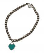 TIFFANY & Co.ティファニー）の古着「ブルー ハート タグ ビーズ ブレスレット」｜シルバー