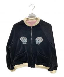 THRIFTY LOOK（スリフティールック）の古着「SKULL SOUVENIR BLOUSON」｜ブラック