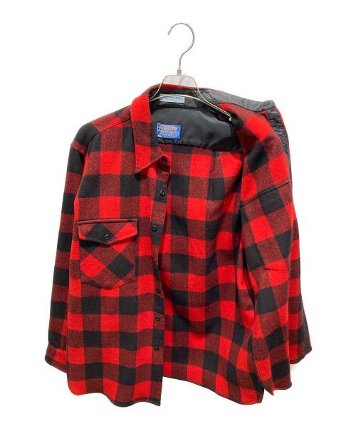 PENDLETON（ペンドルトン）PENDLETON (ペンドルトン) ウールチェックシャツ レッド サイズ:Ｌの古着・服飾アイテム