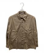 AURALEEオーラリー）の古着「WASHED FINX TWILL BIG SHIRT」｜ブラウン