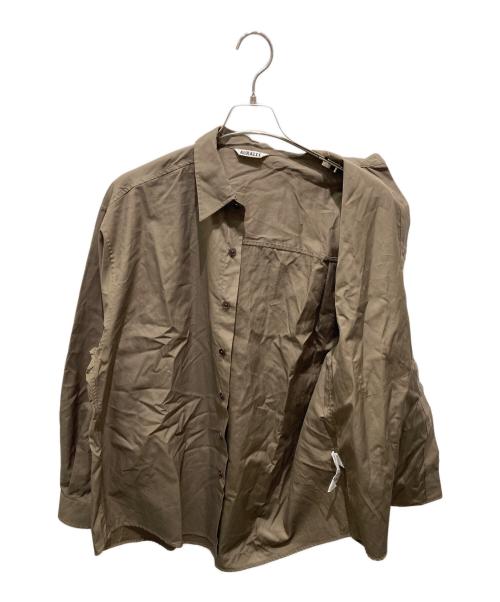 AURALEE（オーラリー）AURALEE (オーラリー) WASHED FINX TWILL BIG SHIRT ブラウン サイズ:5の古着・服飾アイテム