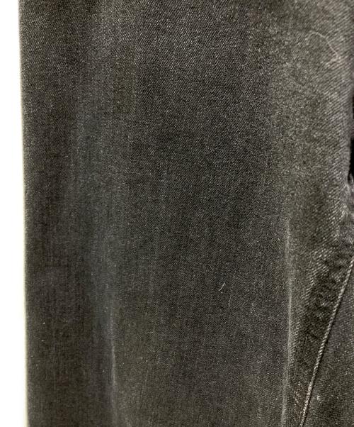 YANUK（ヤヌーク）YANUK (ヤヌーク) ワイドフレアデニムパンツ ブラック サイズ:24の古着・服飾アイテム