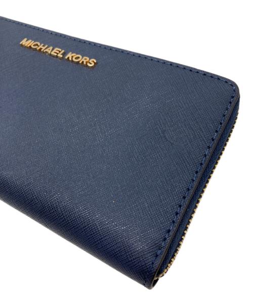 MICHAEL KORS（マイケル・コース）MICHAEL KORS (マイケル・コース) 長財布 ネイビーの古着・服飾アイテム
