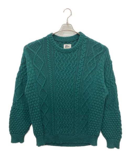 Pilgrim Surf+Supply（ピルグリム サーフサプライ）PILGRIM SURF+SUPPLY (ピルグリム サーフサプライ) Neal Fisherman Crew Knit グリーン サイズ:XLの古着・服飾アイテム