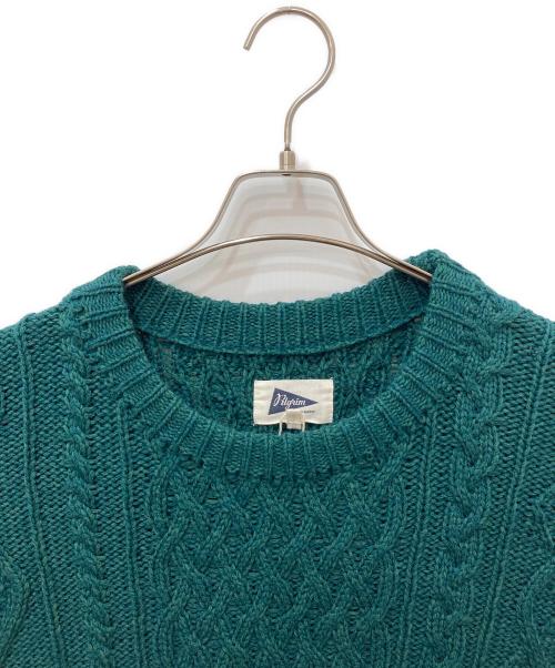 Pilgrim Surf+Supply（ピルグリム サーフサプライ）PILGRIM SURF+SUPPLY (ピルグリム サーフサプライ) Neal Fisherman Crew Knit グリーン サイズ:XLの古着・服飾アイテム