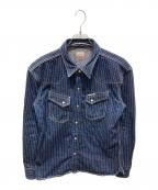 FLAT HEADフラット ヘッド）の古着「ウォバッシュウエスタンシャツ」｜ネイビー