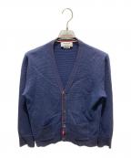 Thom Browneトムブラウン）の古着「サーマルコットンVネックカーディガン」｜ネイビー