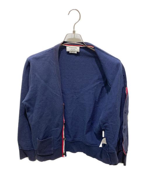 Thom Browne（トムブラウン）Thom Browne (トムブラウン) サーマルコットンVネックカーディガン ネイビー サイズ:2の古着・服飾アイテム