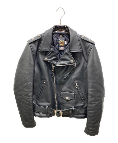Schott（ショット）Schott (ショット) ONESTAR RIDERS ワンスターダブルライダースジャケット ブラック サイズ:38の古着・服飾アイテム