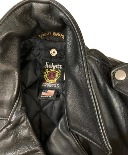Schott（ショット）Schott (ショット) ONESTAR RIDERS ワンスターダブルライダースジャケット ブラック サイズ:38の古着・服飾アイテム