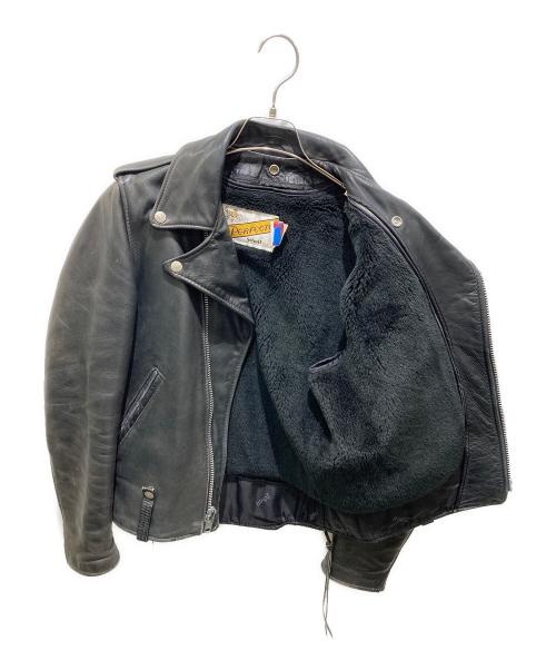 Schott（ショット）Schott (ショット) カウハイド　ライナー付きダブルライダースジャケット ブラック サイズ:34の古着・服飾アイテム