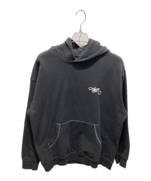 TEAM（チーム）TEAM (チーム) プルオーバーパーカー ブラック サイズ:Ｌの古着・服飾アイテム