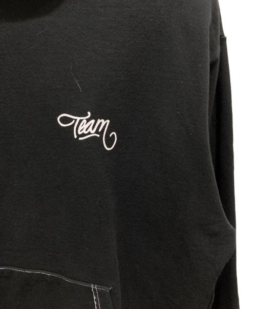TEAM（チーム）TEAM (チーム) プルオーバーパーカー ブラック サイズ:Ｌの古着・服飾アイテム