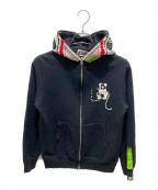 A BATHING APEア ベイシング エイプ）の古着「PANDA FULL ZIP HOODIE」｜ブラック
