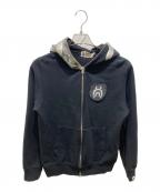 A BATHING APE×MEDICOM TOYア ベイシング エイプ×メディコム・トイ）の古着「shark full zip hoodie」｜ブラック