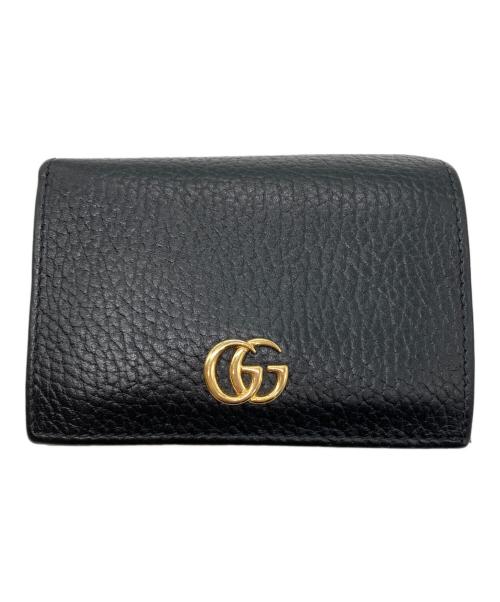 GUCCI（グッチ）GUCCI (グッチ) ダブルG カードケース ウォレット ブラックの古着・服飾アイテム