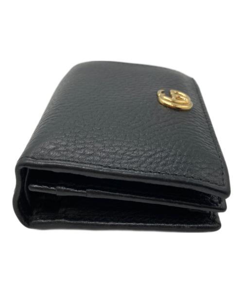 GUCCI（グッチ）GUCCI (グッチ) ダブルG カードケース ウォレット ブラックの古着・服飾アイテム