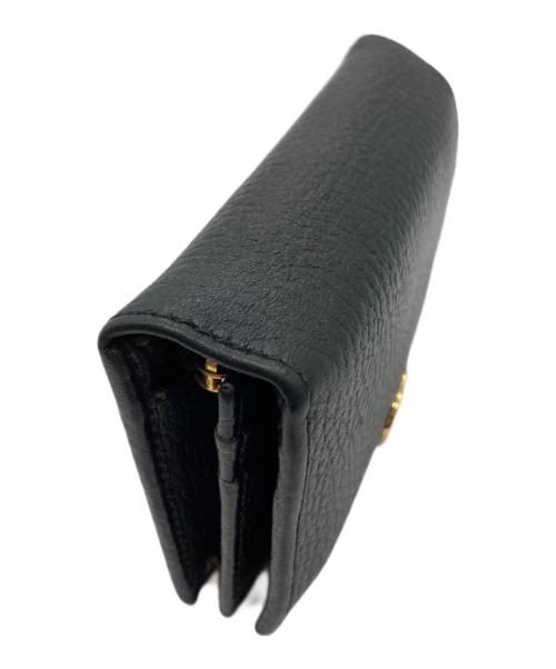 GUCCI（グッチ）GUCCI (グッチ) ダブルG カードケース ウォレット ブラックの古着・服飾アイテム