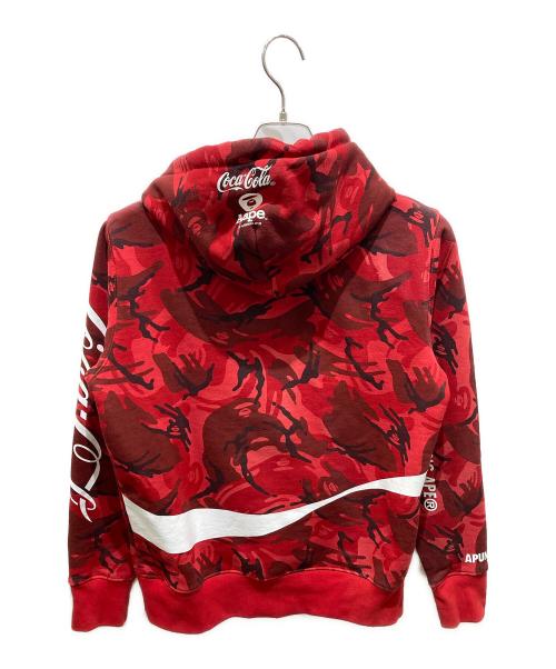 Aape BY A BATHING APE（エーエイプ バイ アベイシングエイプ）Aape BY A BATHING APE (エーエイプ バイ アベイシングエイプ) Coca Cola (コカコーラ) プルオーバーパーカー レッド サイズ:Sの古着・服飾アイテム