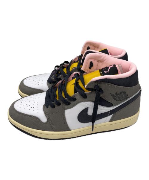 NIKE（ナイキ）NIKE (ナイキ) JORDAN BRAND AIR JORDAN 1 MID SE WHITE/OIL GREY-CAVE STONE-DARK SULFUR グレー サイズ:28の古着・服飾アイテム