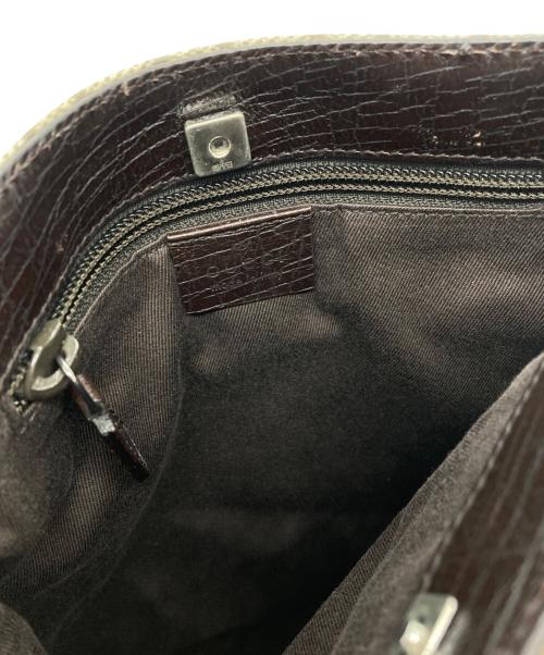 GUCCI（グッチ）GUCCI (グッチ) GGスプリーム　ミニハンドバッグ ブラウンの古着・服飾アイテム