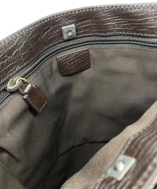 GUCCI（グッチ）GUCCI (グッチ) GGスプリーム　ハンドバッグ ブラウンの古着・服飾アイテム