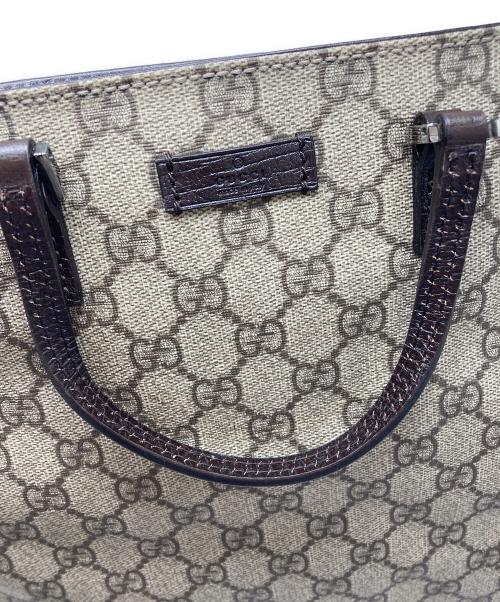 GUCCI（グッチ）GUCCI (グッチ) GGスプリーム　ハンドバッグ ブラウンの古着・服飾アイテム