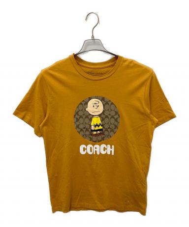 COACH Peanuts コラボ Tシャツ イエロー 中古・古着通販】COACH (コーチ) PEANUTS (ピーナッツ) プリントT