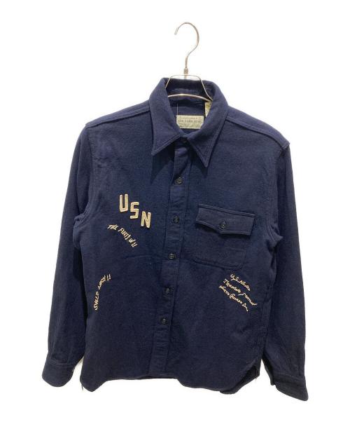 NAVAL CLOTHING FACTORY（ナバル クロージングファクトリー）NAVAL CLOTHING FACTORY (ナバル クロージングファクトリー) POPEYE (ポパイ) ウールCPOシャツ ネイビー サイズ:40の古着・服飾アイテム