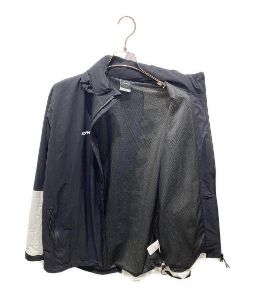 F.C.R.B.（エフシーレアルブリストル）F.C.R.B. (エフシーレアルブリストル) WARM UP JACKET ブラック×ホワイト サイズ:XLの古着・服飾アイテム