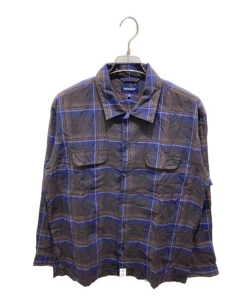 DESCENDANT（ディセンダント）DESCENDANT (ディセンダント) MILPITAS CHECK LS SHIRT ネイビー サイズ:3の古着・服飾アイテム
