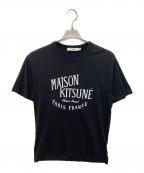 maison kitsuneメゾンキツネ）の古着「パレロワイヤル ロゴTシャツ」｜ブラック