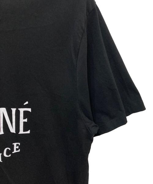 maison kitsune（メゾンキツネ）maison kitsune (メゾンキツネ) パレロワイヤル ロゴTシャツ ブラック サイズ:Mの古着・服飾アイテム