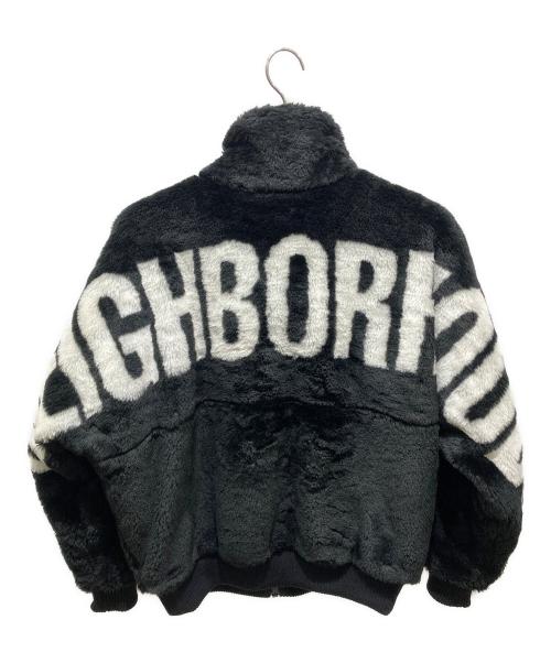 NEIGHBORHOOD（ネイバーフッド）NEIGHBORHOOD (ネイバーフッド) FUR LOGO JACKET　ファーロゴジャケット ブラック サイズ:Sの古着・服飾アイテム